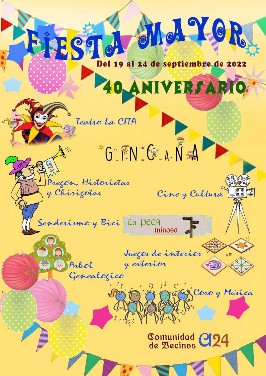 CARTEL FIESTA MAYOR 40 ANIVERSARIO